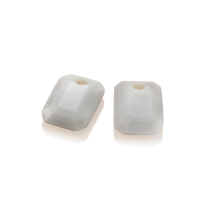 Grey Agate Baguette oorbel edelstenen