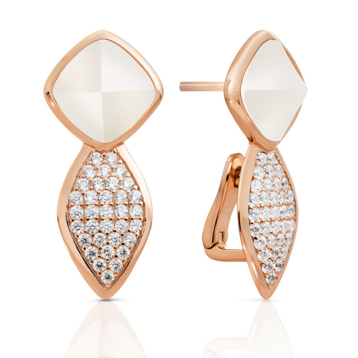 Edge Crystal Pearl Oorstekers