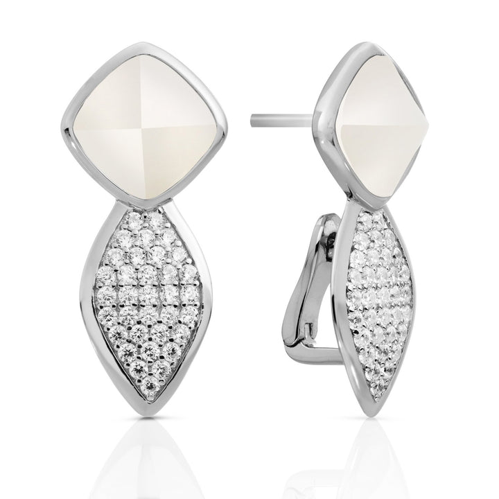 Edge Crystal Pearl Oorstekers