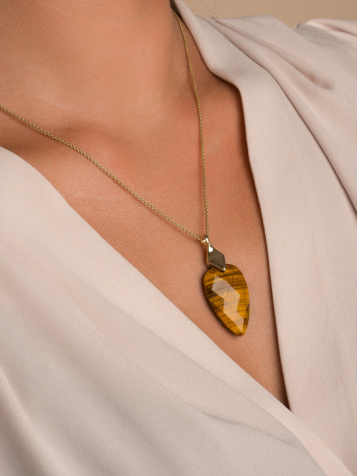 Tiger Eye Blossom ketting edelsteen