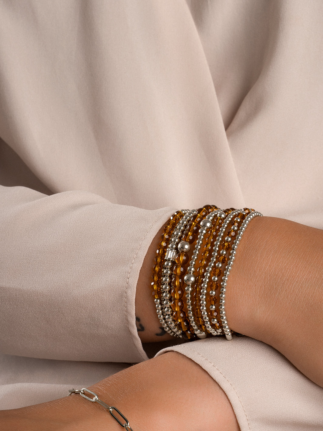 Citrine Quartz Saturn small armband