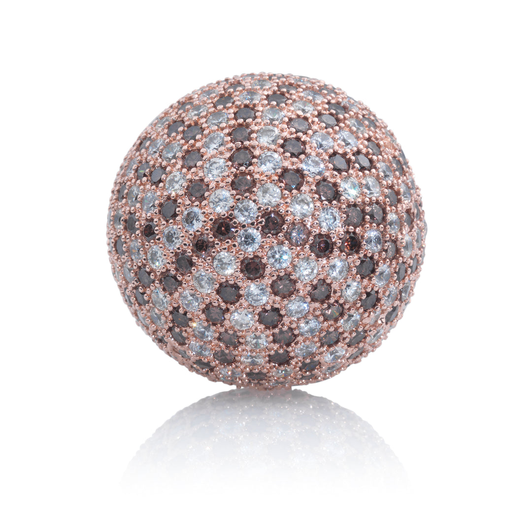 Polaris Rosegoud Brown Flame - 20mm - Sparkling Jewels