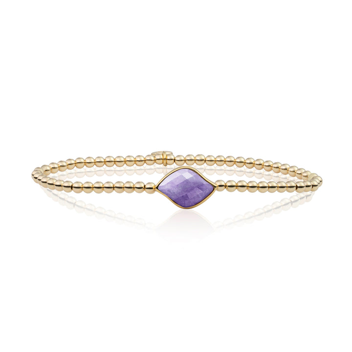 Breng wat sprankeling in je leven met deze echte Amethyst Blossom kralenarmband van Sparkling - een tijdloos en elegant sieraad voor elke gelegenheid.