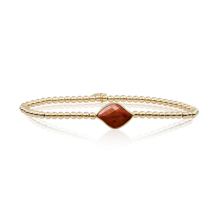 Coral Red Jade Blossom armband