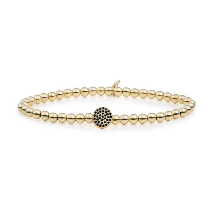 goudkleurige armbanden voor vrouwen met zwarte edelsteen
