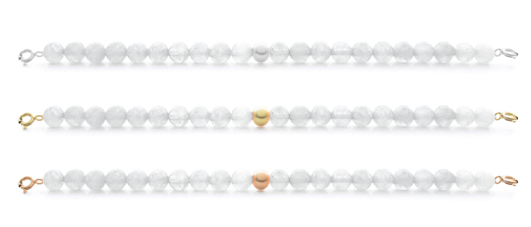 Mountain Crystal Orbit Bracelet with Clasps - 6MM - Sparkling Jewels
