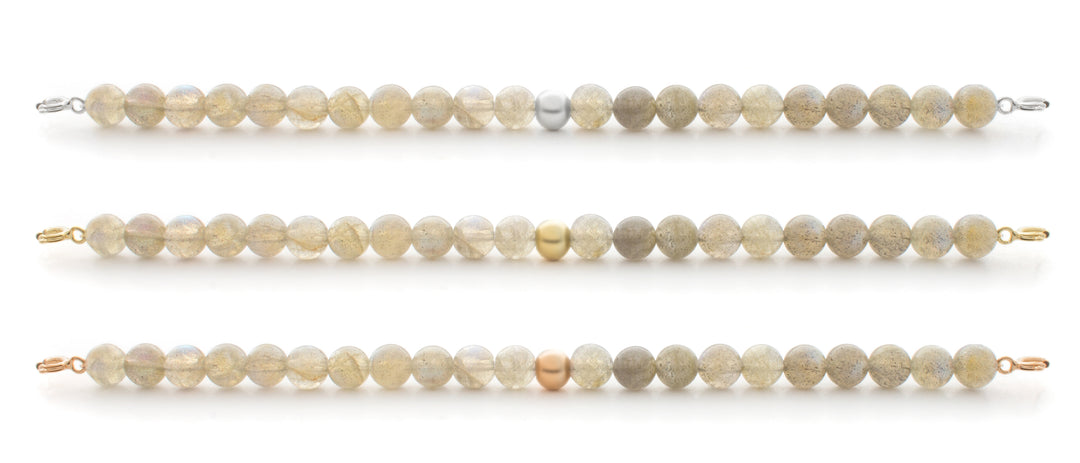 Labradorite Orbit armband met Clasps - 6MM - Sparkling Jewels