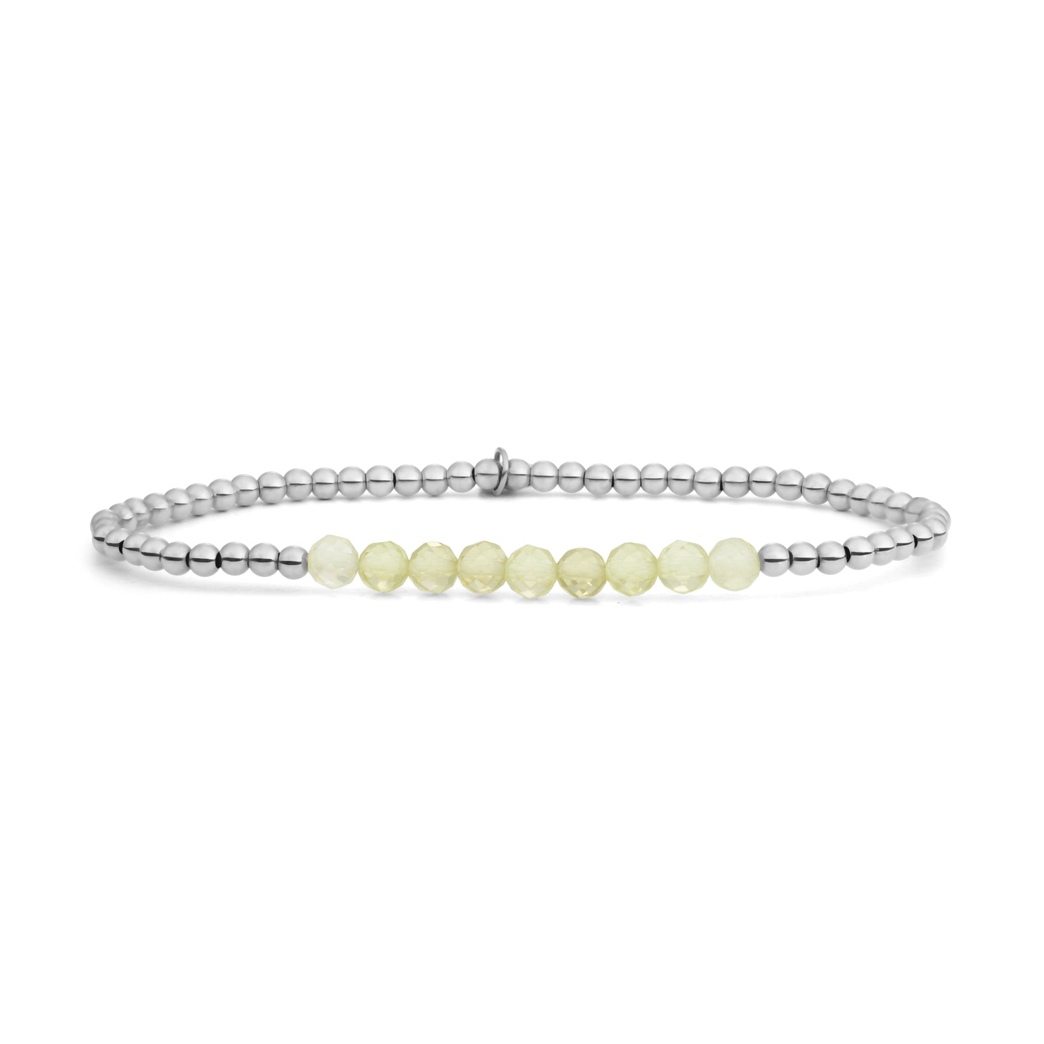 armband met edelsteen kralen en echt zilveren accenten #kleur_zilver