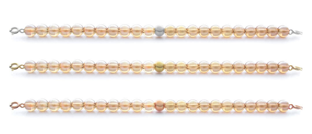 Aqua Aura Yellow Orbit Bracelet with clasps - 6MM