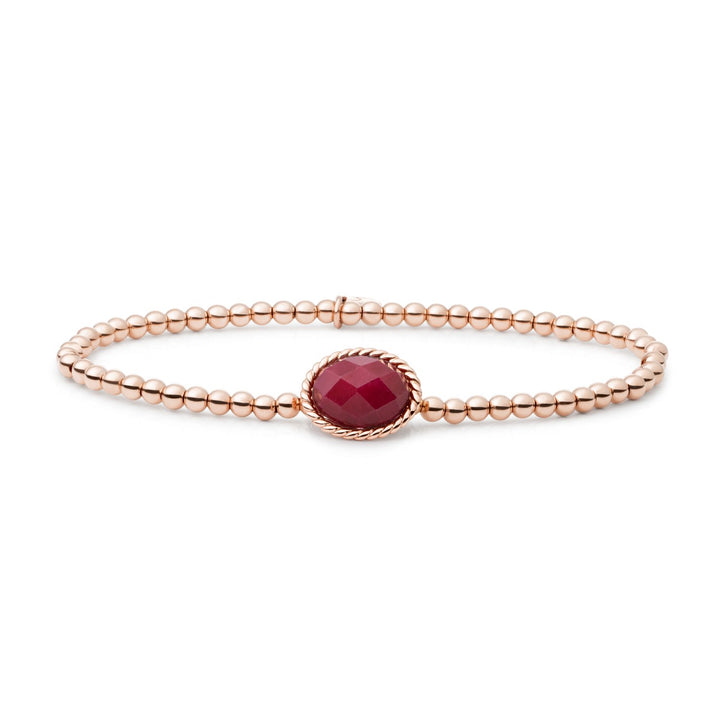 Red Jade Twist Armband