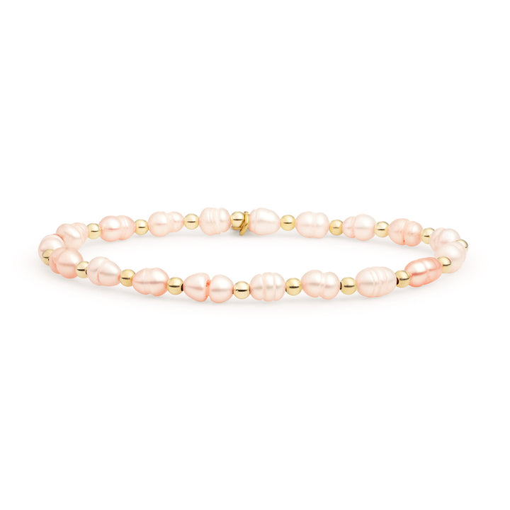 Edelsteen armbanden voor dames met parel en gouden accenten van Sparkling #kleur_goud