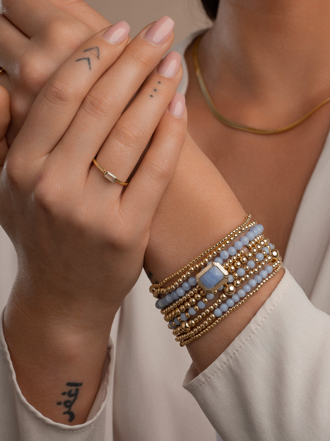 kralenarmband tijdloos vrouwen Sparkling Jewels #kleur_goud