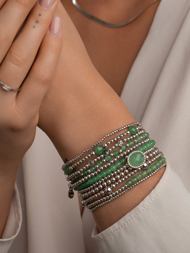 295 zilveren armband van Sparkling met zirkonia steentjes en kralen