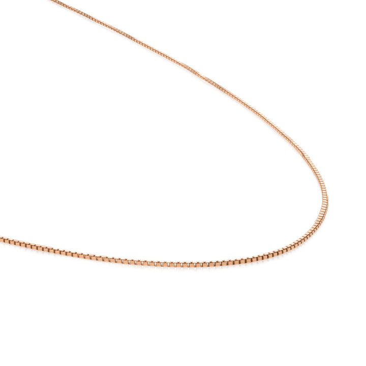 Square Box Ketting | Rosé Goudkleurig
