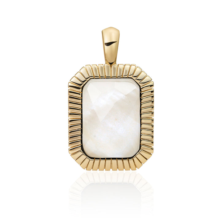 Parelmoer baguette hanger goud Sparkling Jewels #kleur_goud