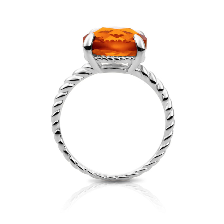 Twist Ring Citrine Quartz - Zilver