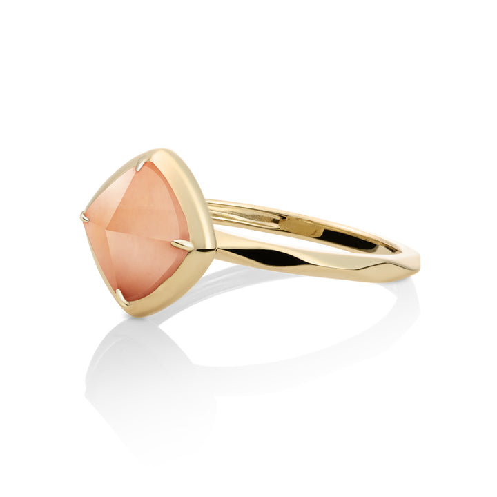 Edge Ring Peach Rhodonite | 9 karaat