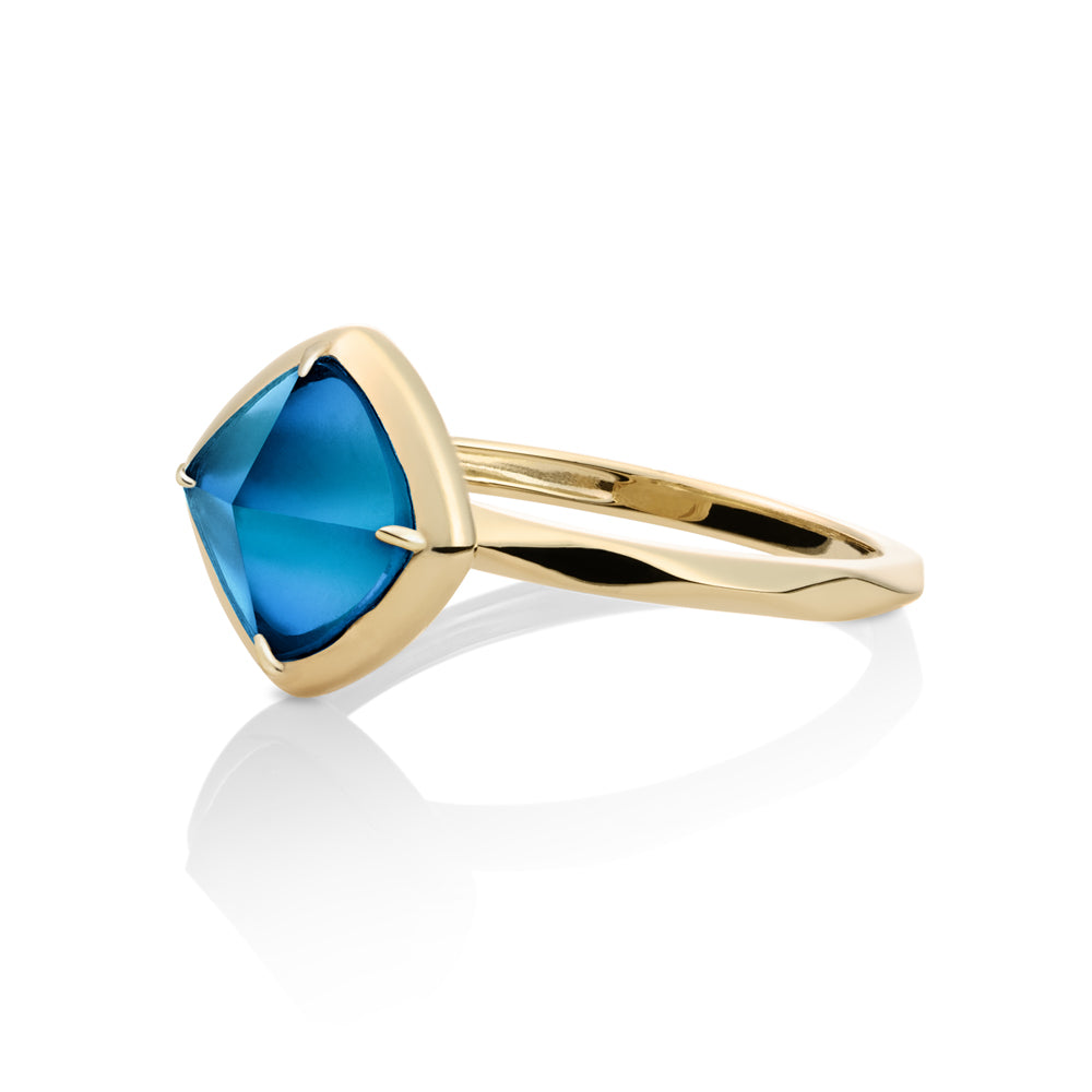 Edge Ring Topaz Quartz | 9 karaat