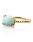Twist Ring Amazonite - 9 karaat