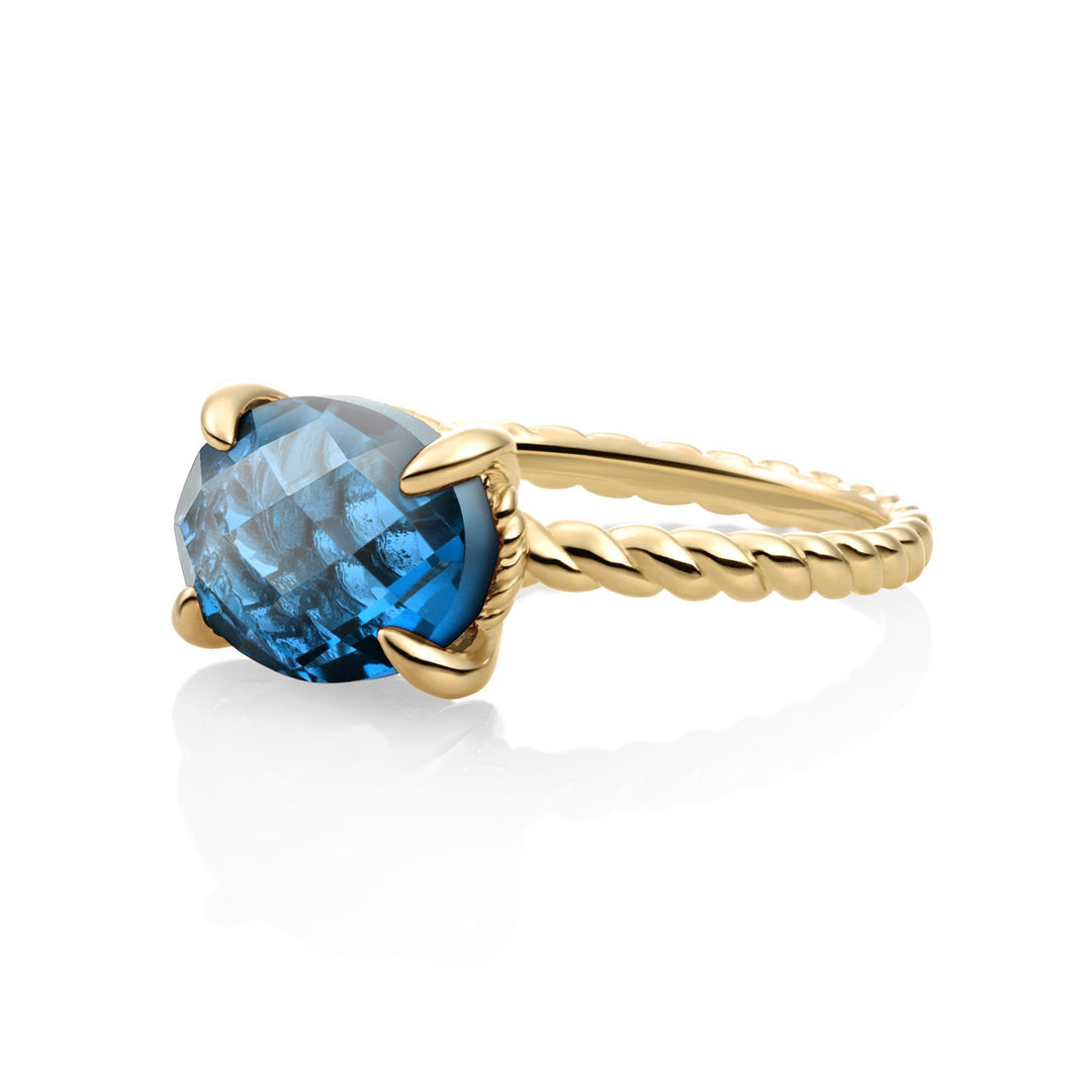 Twist Ring Topaz Quartz - 9 karaat