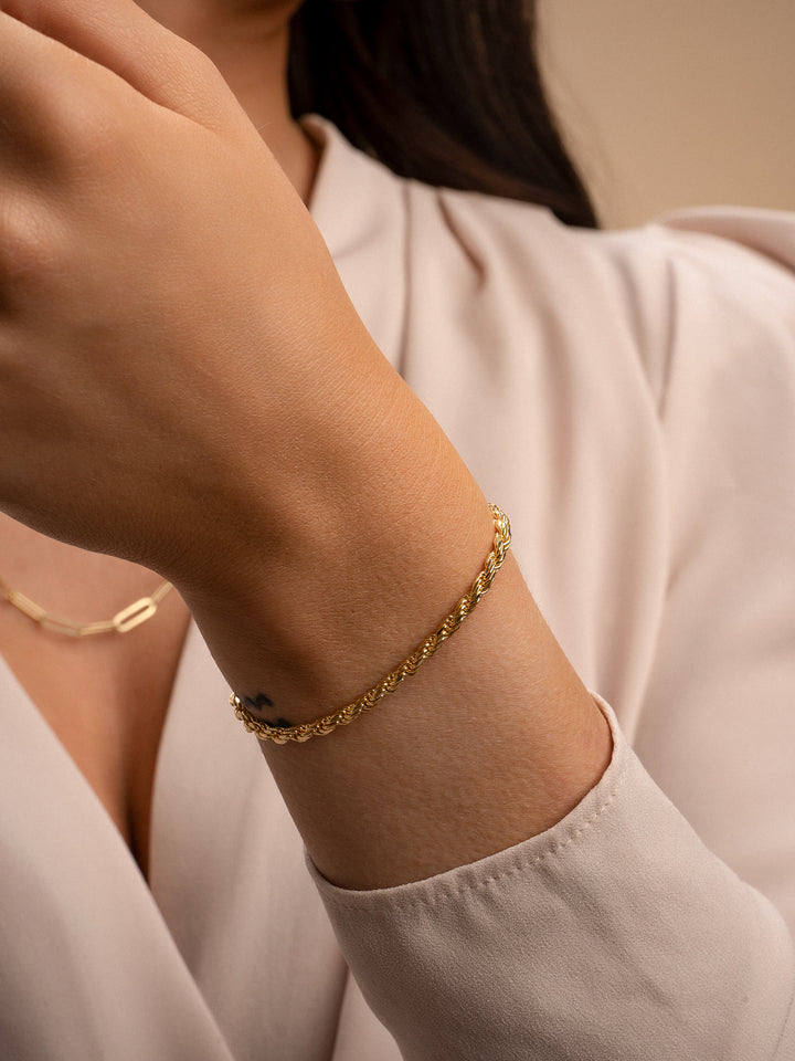 Rope Chain armband Goudkleurig | SparkLinks