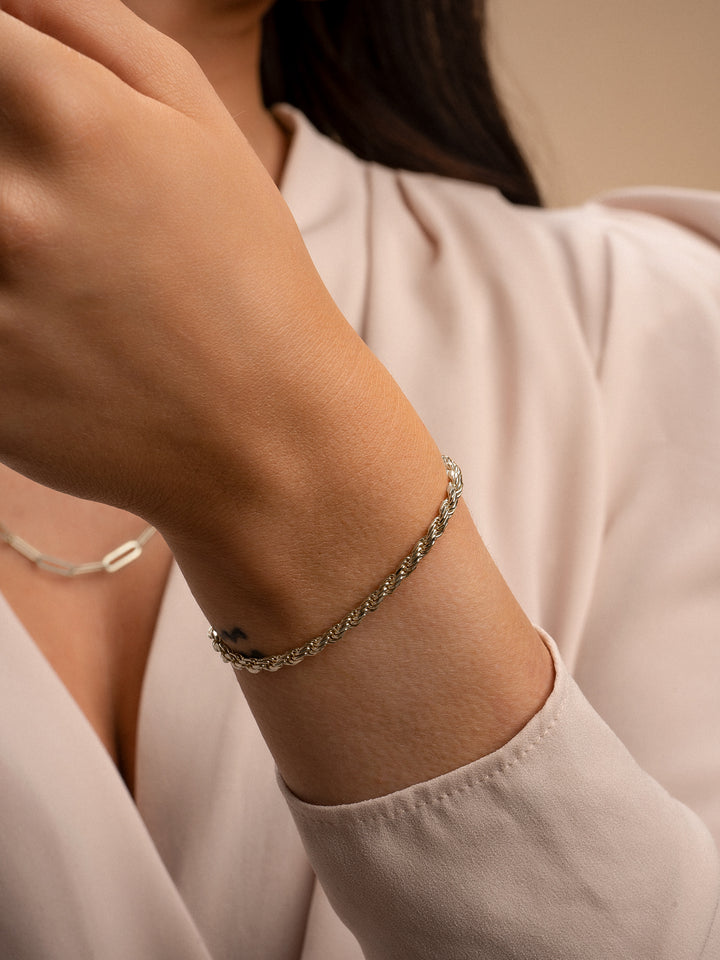 Rope Chain armband Zilver | SparkLinks
