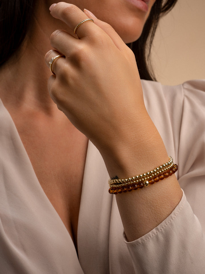 Citrine Quartz Saturn large armband