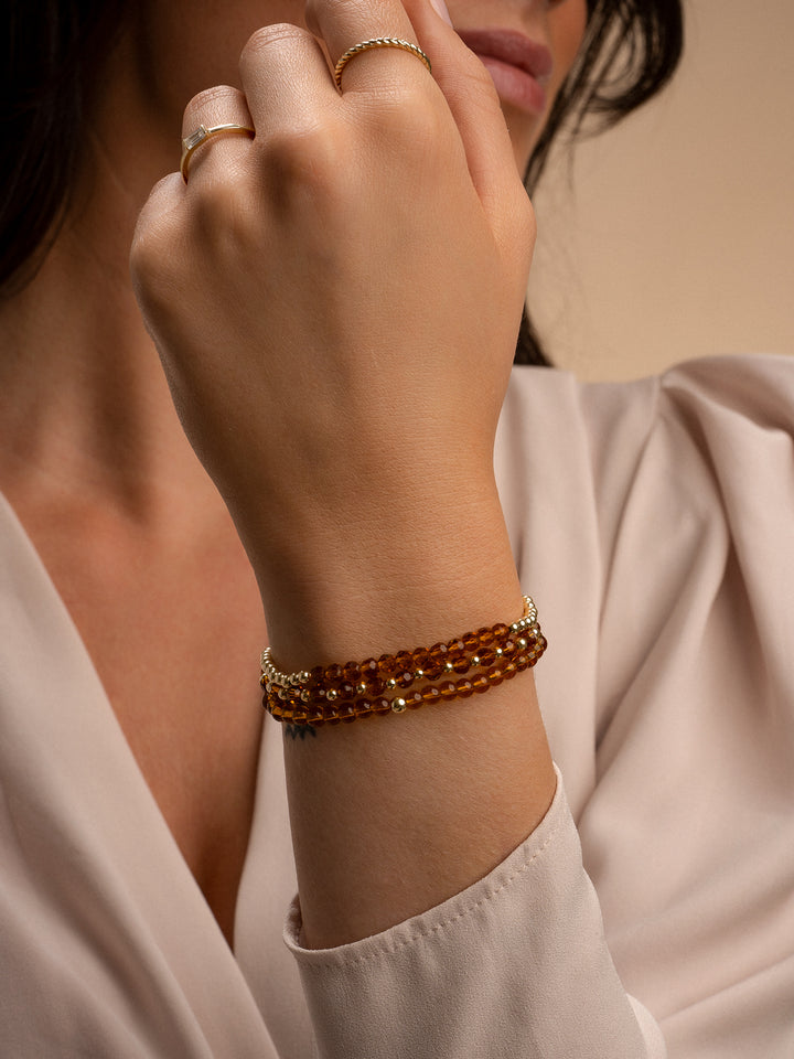 Citrine Quartz Saturn small armband