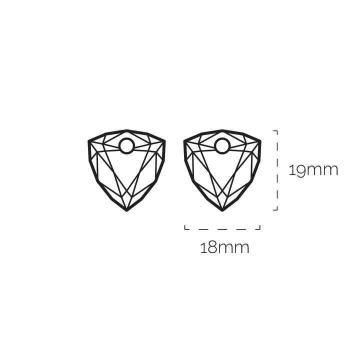 Ruby Quartz Trillion Cut oorbel edelstenen